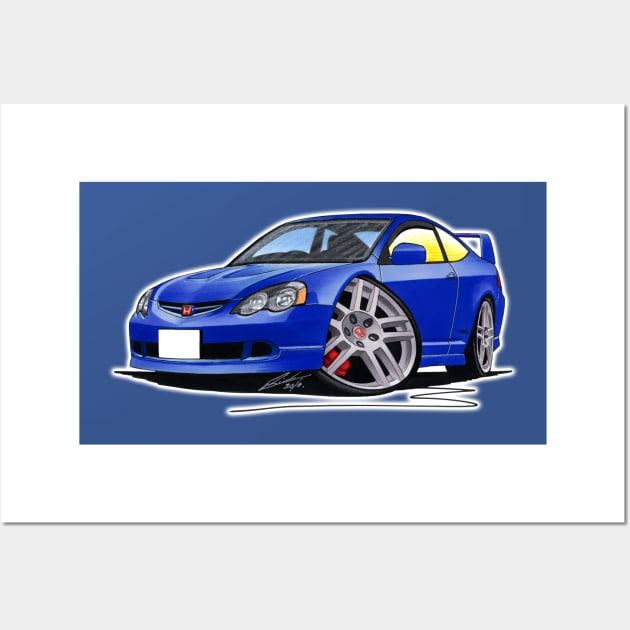 Honda Integra DC5 Blue Wall Art by y30man5